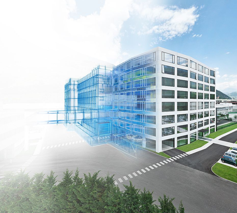 Modern office building as BIM model – transition from digital design to reality
